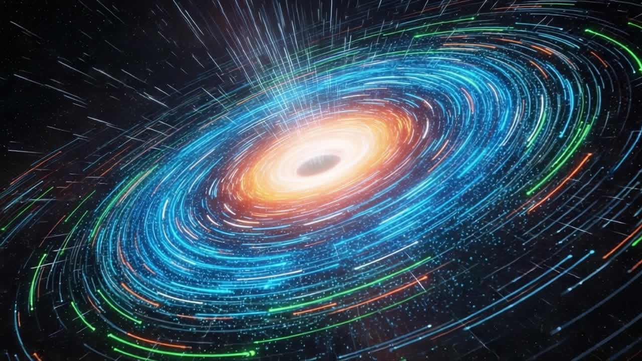 A Stunning Visualization of a Black Hole's Accretion Disk, Showcasing the Dynamic Flow of Matter and Energy in a Cosmic Dance of Light and Gravity