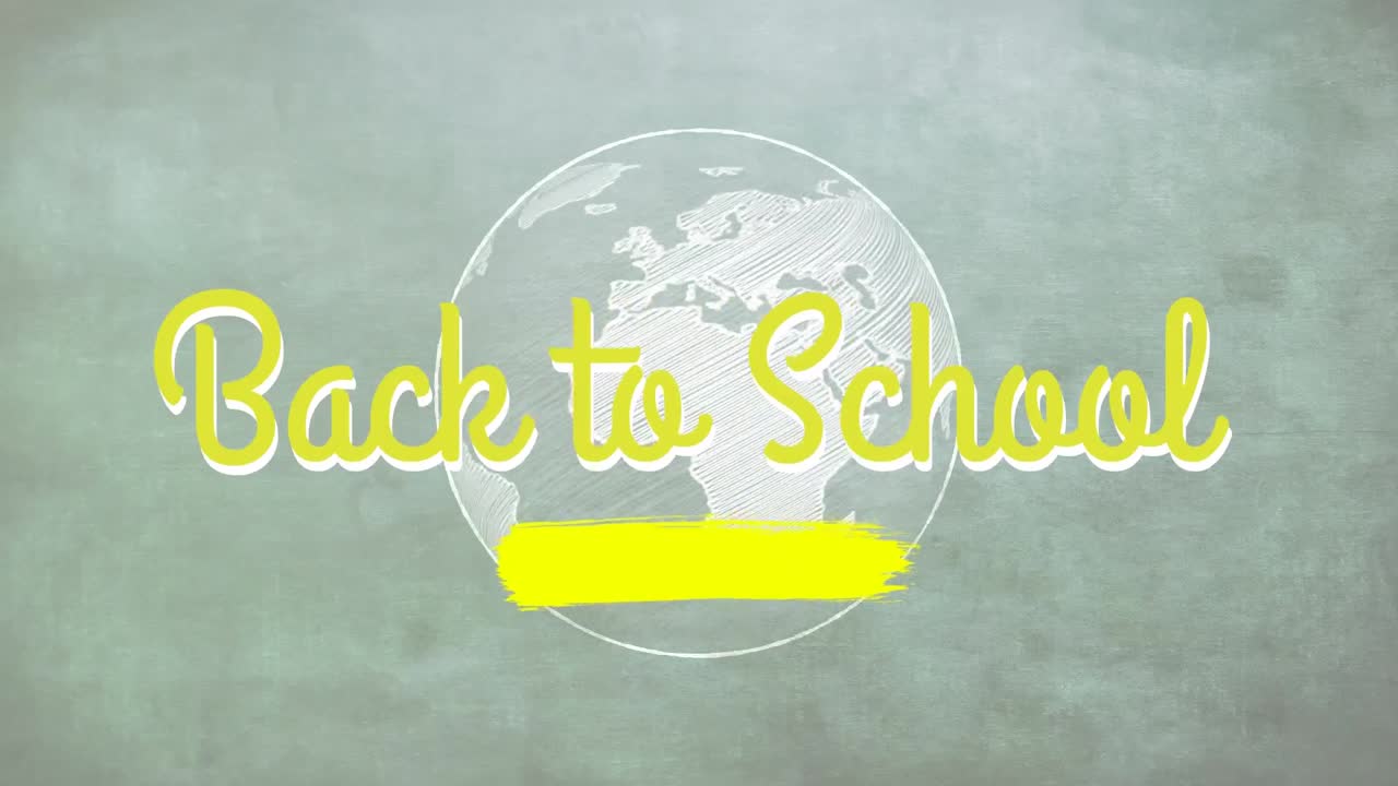 학교로 돌아가는 디지털 생성 비디오 4k