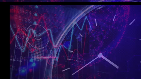 animation of vibrant financial graph with data visualization in abstract patterns