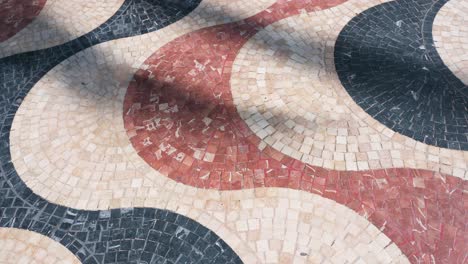 close-up view of the landmark la explanada in alicante, showcasing its wavy mosaic of 6