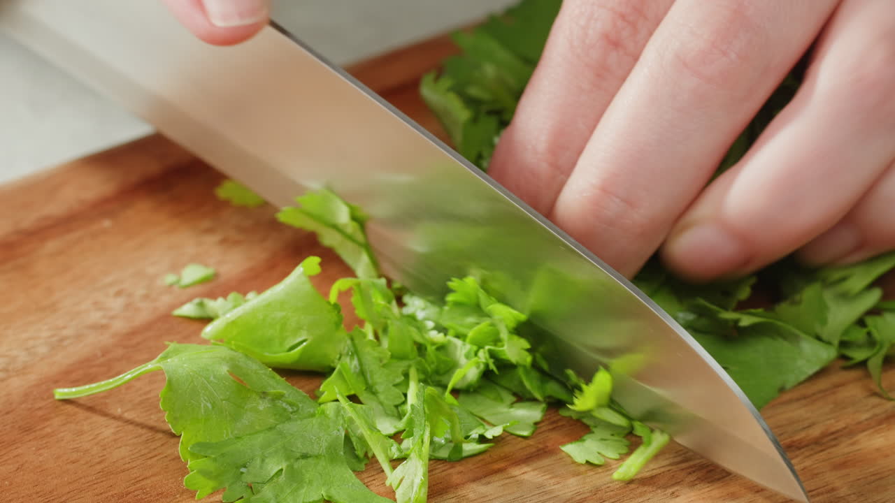 Chopping Cilantro