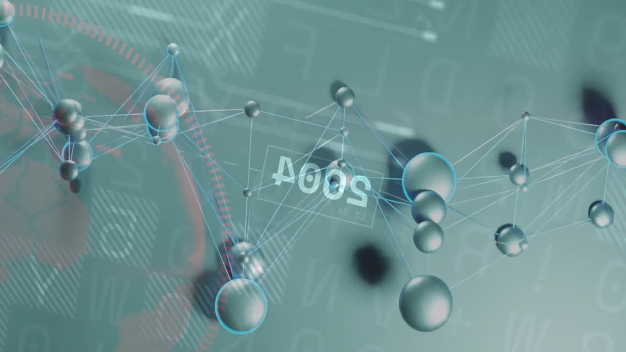 연결 네트워크를 통해 데이터 처리의 애니메이션