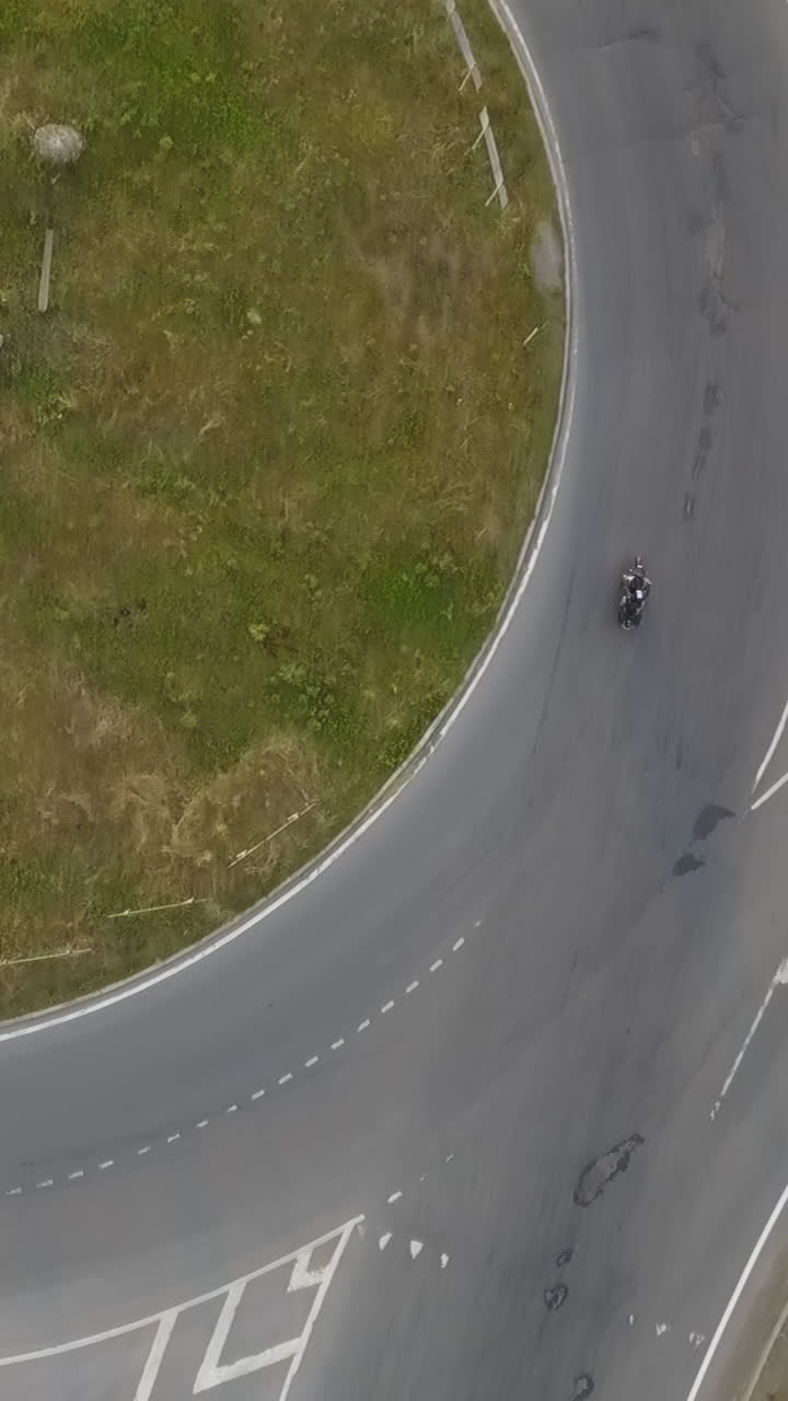 Motorcycle on a Roundabout