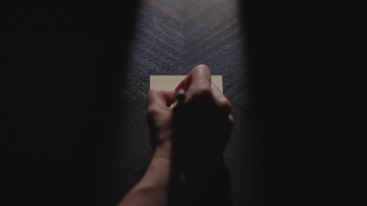 "Sagittarius" written on a Sticky Note with a sharpie and placed on a table under dramatic lighting