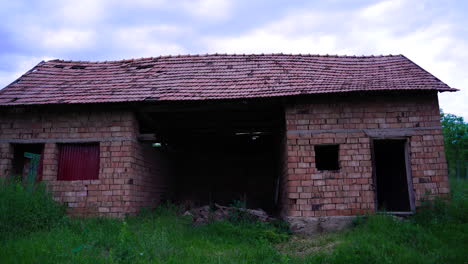 the ruins of an old house