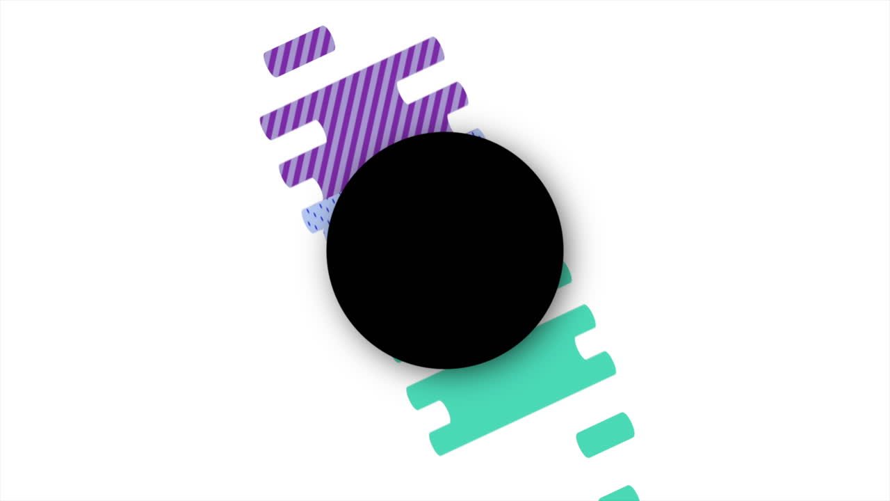 Motion abstract geometric lines and circle white background