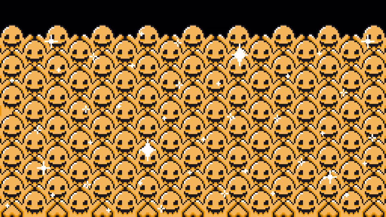 Pixel Halloween ghost Transitions. 1080p - 30 fps - Alpha Channel (9)