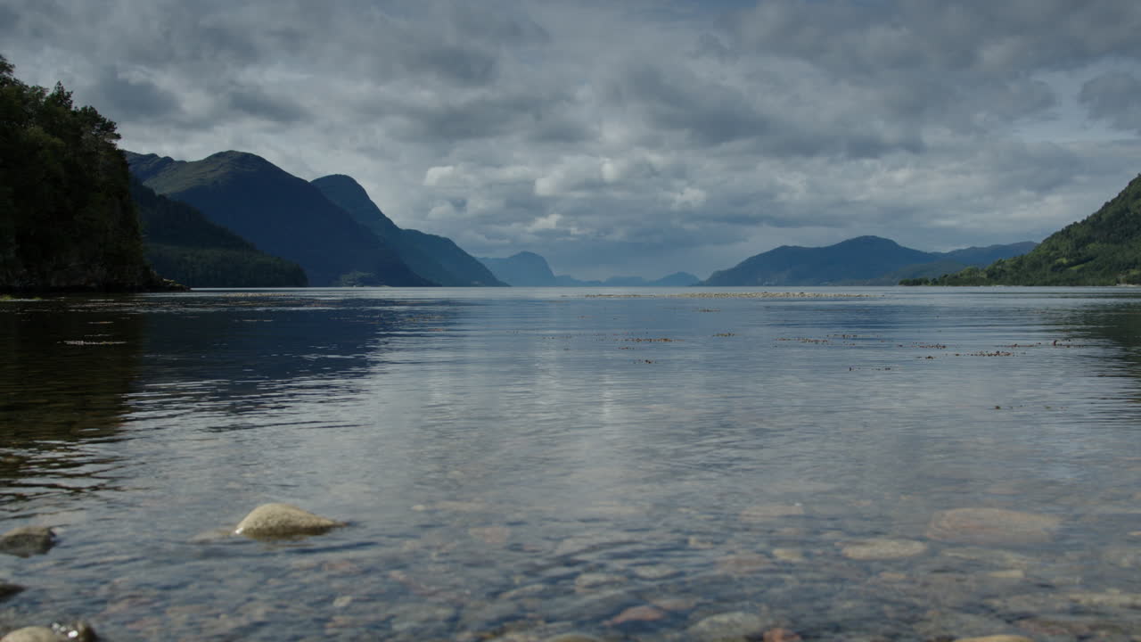 A landscape of calm waters Norway fjord