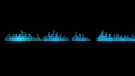 abstract blue sound waveform. audio equalizer. loop, 4k.