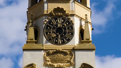 detail of the clock of the loreta monastery in prague, czech republic