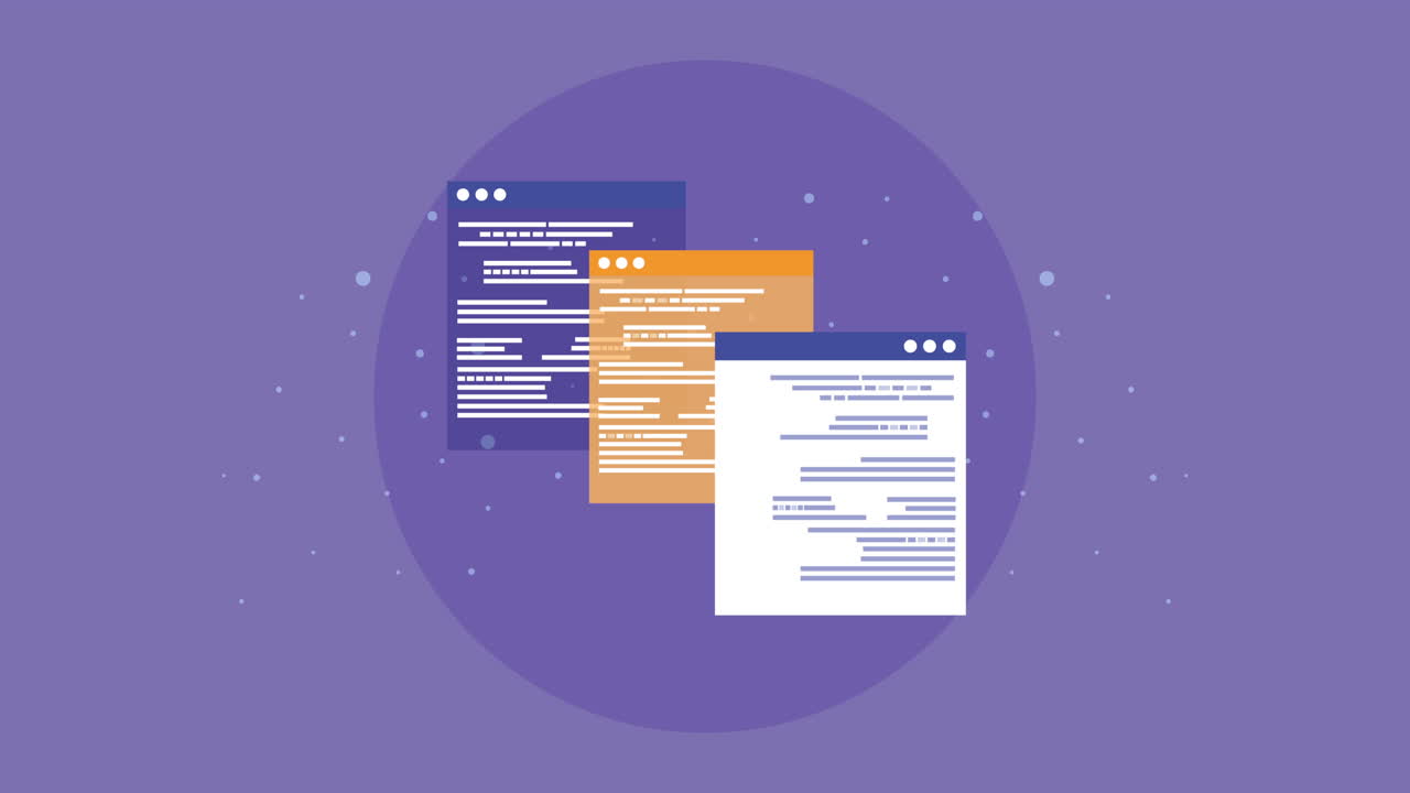 webpages templates with code animation