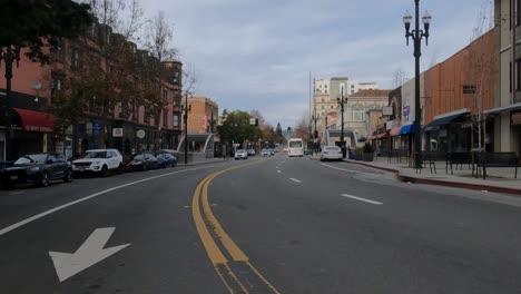 empty city street on a cloudy day