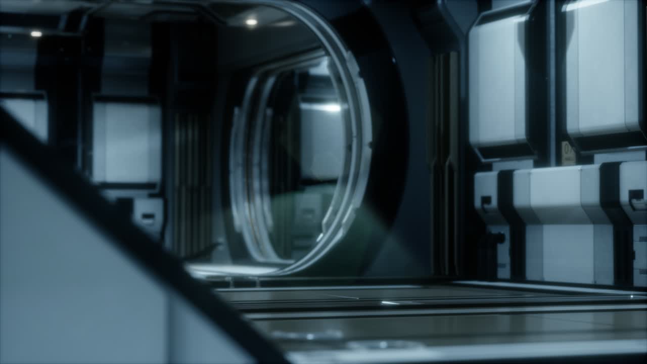 미래의 SF 우주선 인테리어