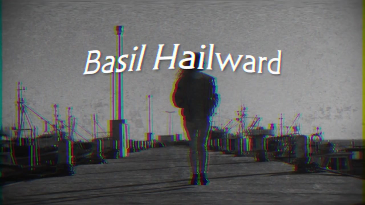 Crediti cinematografici vintage con effetti visivi distorti ed effetto pellicola vecchia