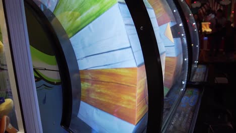 colourful spinning arcade game at fairground