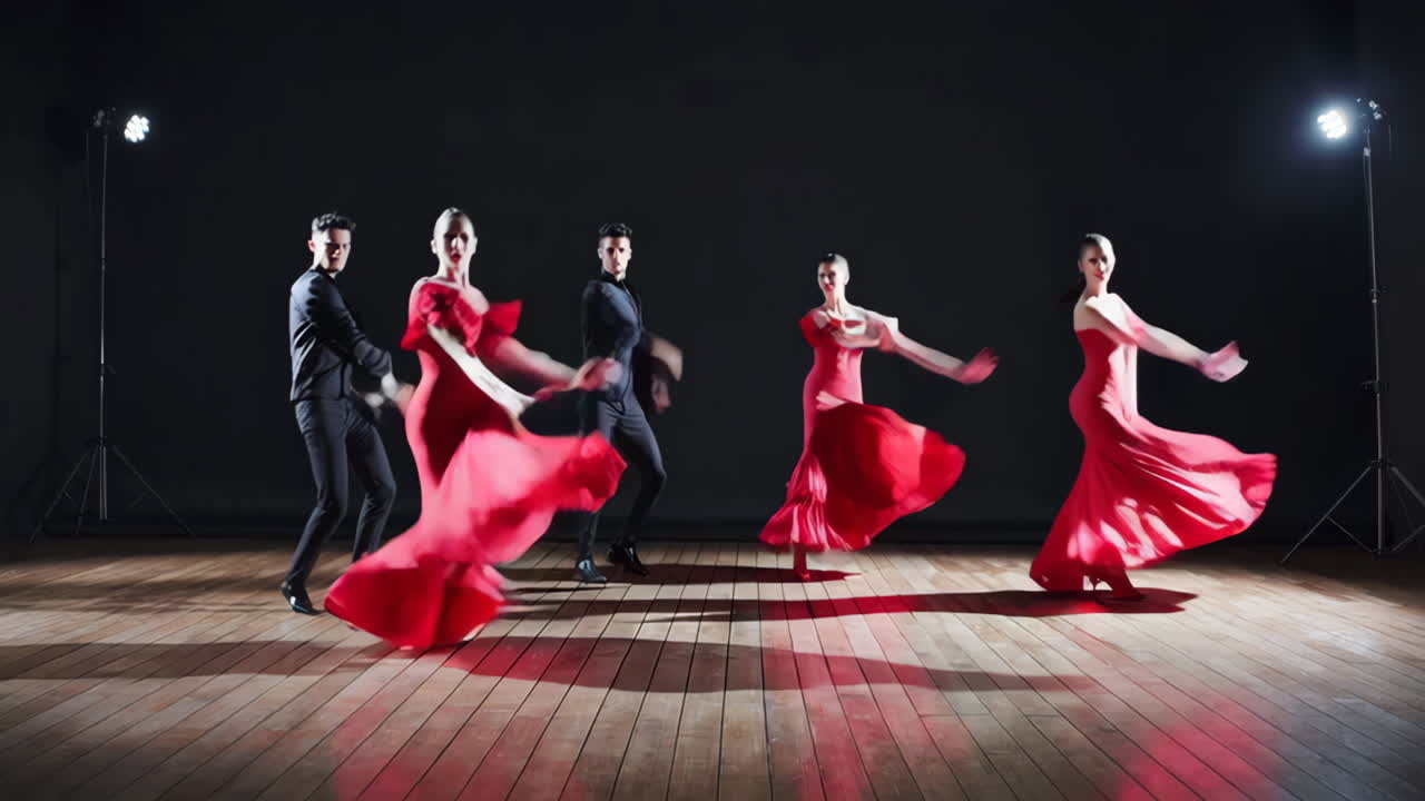 bailarines de flamenco en el escenario