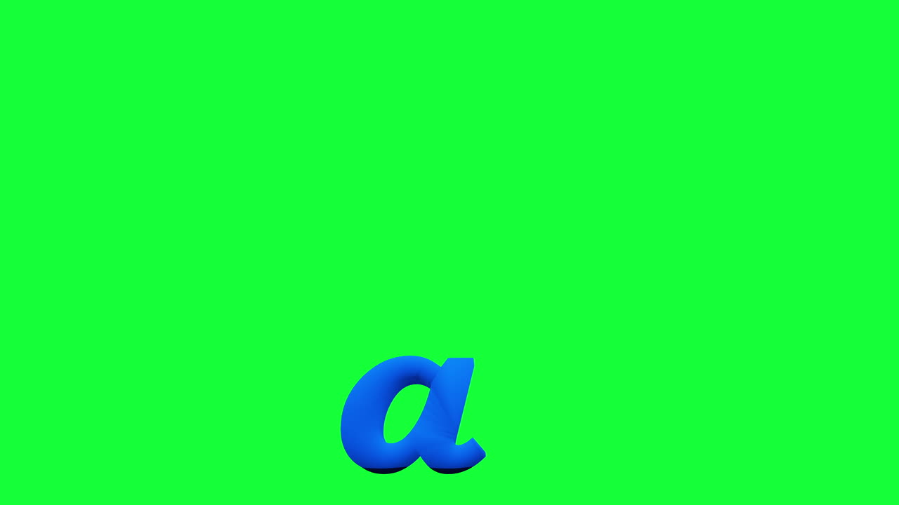 Burning Lowercase A on Green Screen