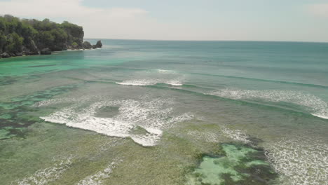 drone shot of padang padang beach