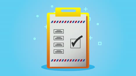 postal service animation with checklist