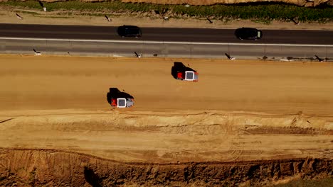 vista de arriba hacia abajo de drones del sitio de reconstrucción de carreteras-2