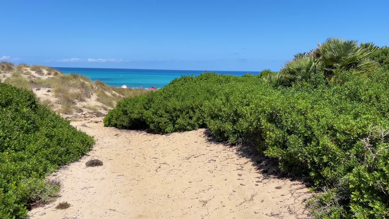 mesquida cove in mallorca balearic islands turquoise blue mediterranean sea, fine white sand beach