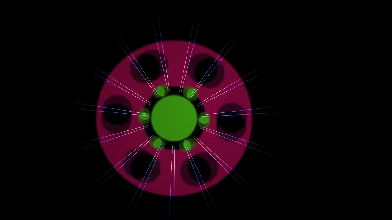 Dynamic Abstract Circle Animation with Flashing Lights