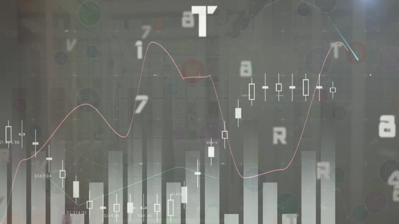 도시 풍경에 대한 통계 및 데이터 처리의 애니메이션