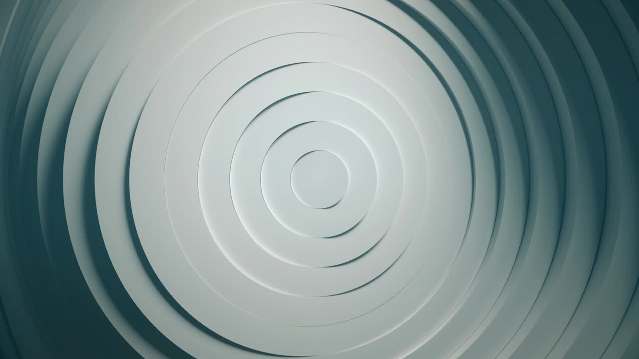 patrón abstracto de círculos con el efecto de desplazamiento. animación de anillos limpios blancos. fondo abstracto para presentación de negocios. bucle sin costuras 4k 3d render