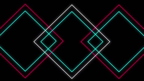 geometric shapes on black background