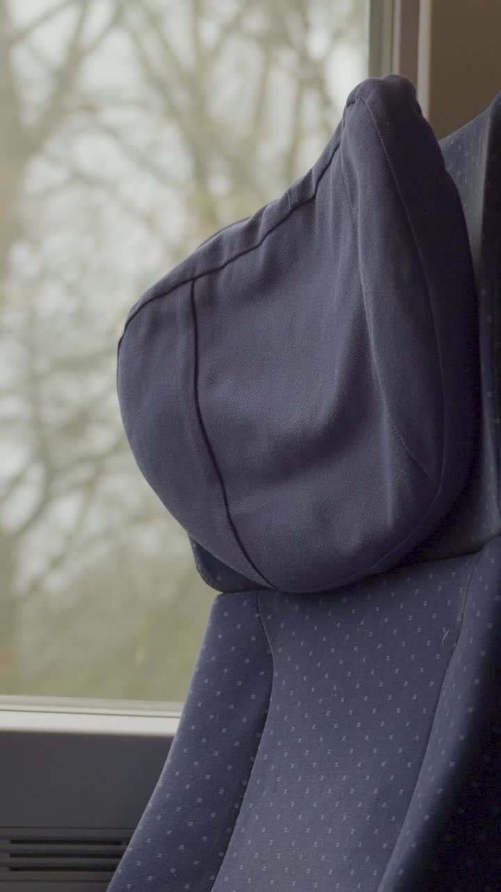 Relaxing journey in German ICE train, comfortable seating in motion