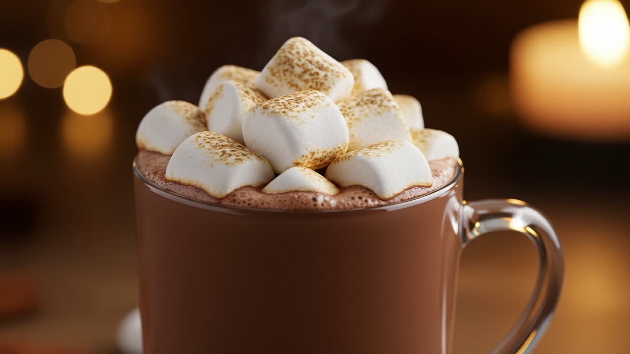 Cioccolata calda con marshmallow tostati
