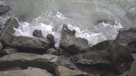 waves crashing on rock slow-motion