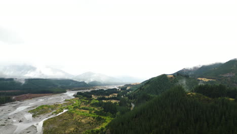 aerial-view-of-stunning-New-Zealand-landscape-in-Wairau-River-in-Wairau-Valley-with-Southern-Alps-in-South-Island