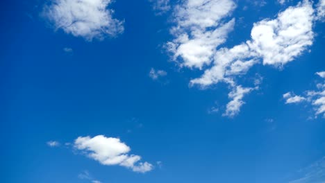 clouds are moving in the blue sky. time lapse