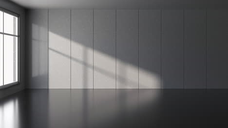 shadow in the empty room, 3d rendering.