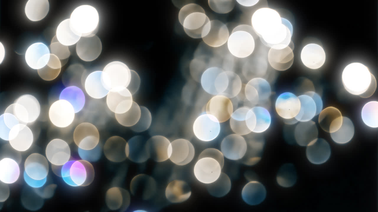 Sovrapposizione animata con sfondo di luci bokeh astratte, video 4K trasparente, canale alfa, ProRes 4444