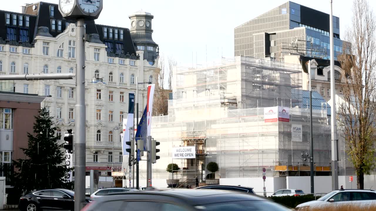 palacio de la secesión en proceso de restauración, viena, austria