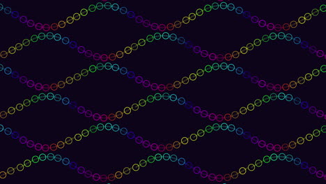 linee arcobaleno a zigzag su disegno dinamico senza cuciture nero