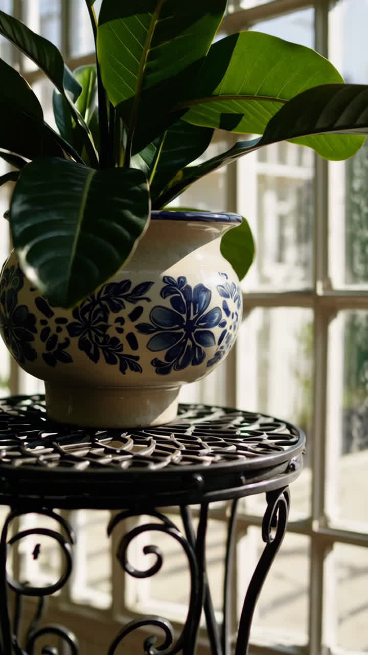 Ornamental Plant in a Decorative Pot