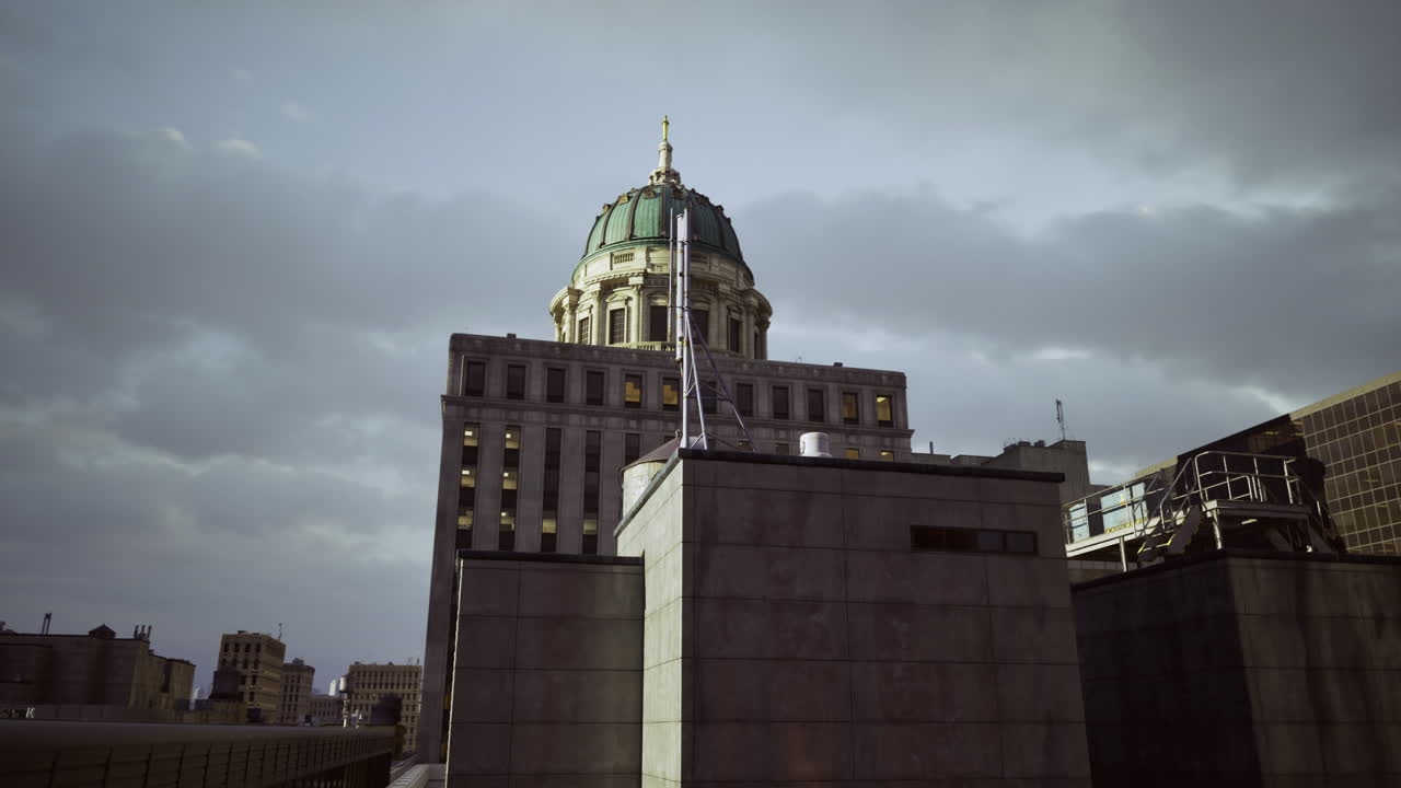 City Building with Dome