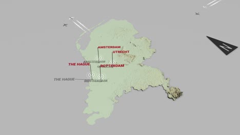 3d terrain map netherlands