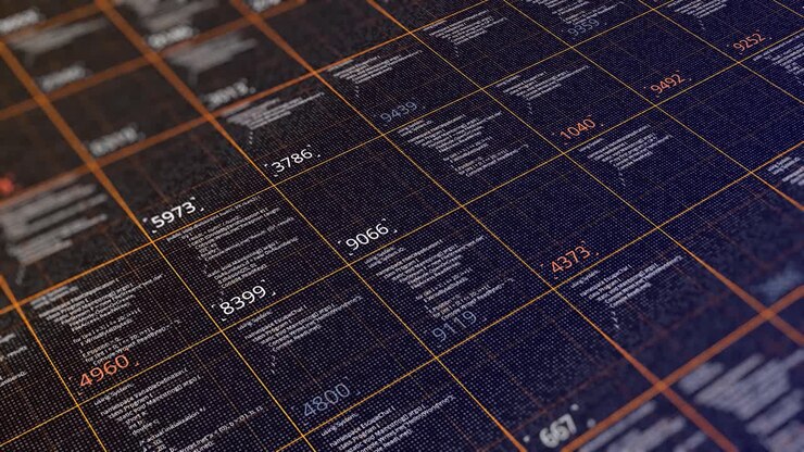 Abstract Digital Code Grid