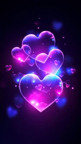 a vibrant, glowing heart design with a neon aesthetic video. live mobile wallpaper