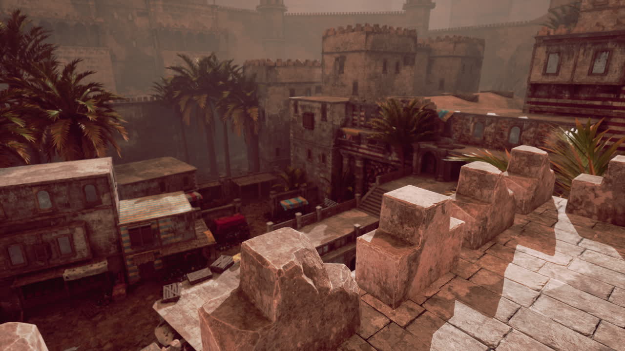 explorando las ruinas de una antigua ciudad oriental con rica arquitectura