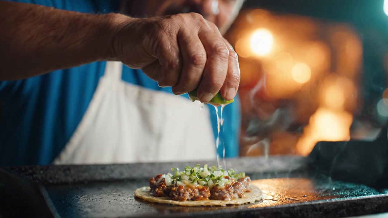 Competenza culinaria in mostra: un cuoco esperto aggiunge ingredienti freschi a un piatto delizioso in una cucina calda, piena dell'aroma di cibo appena cucinato.