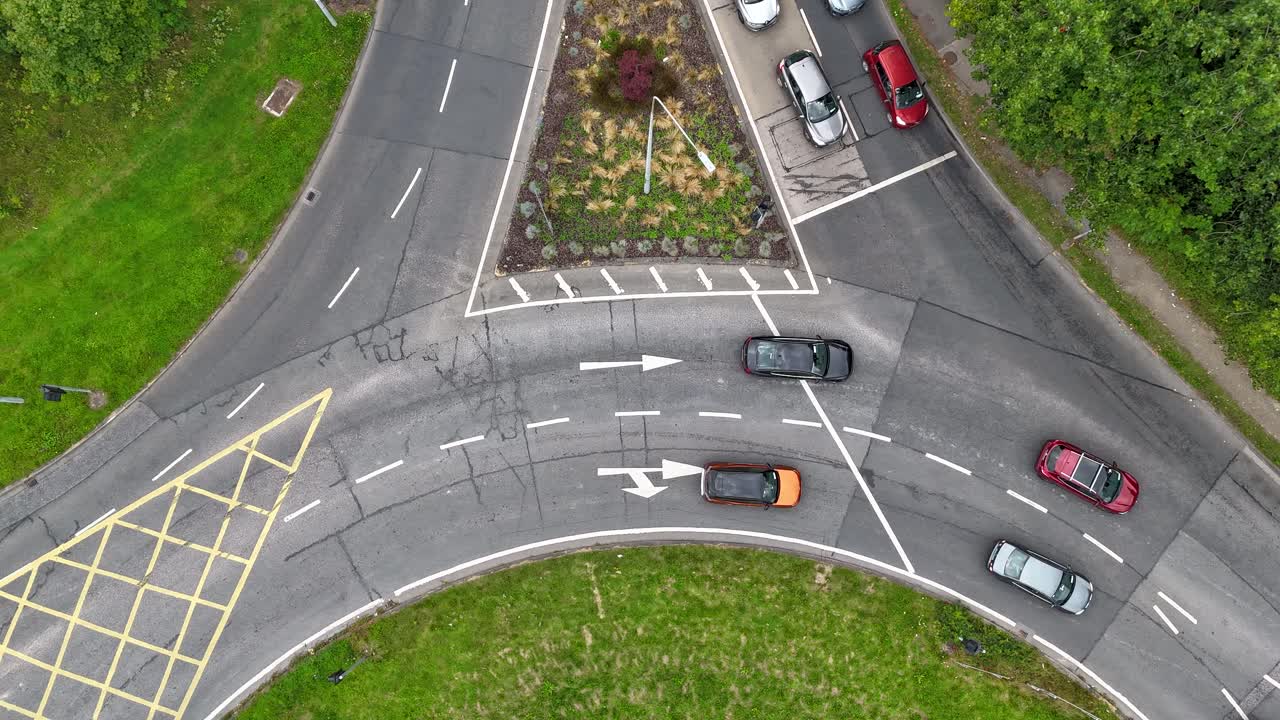Busy Roundabout timelapse during summer in Europe