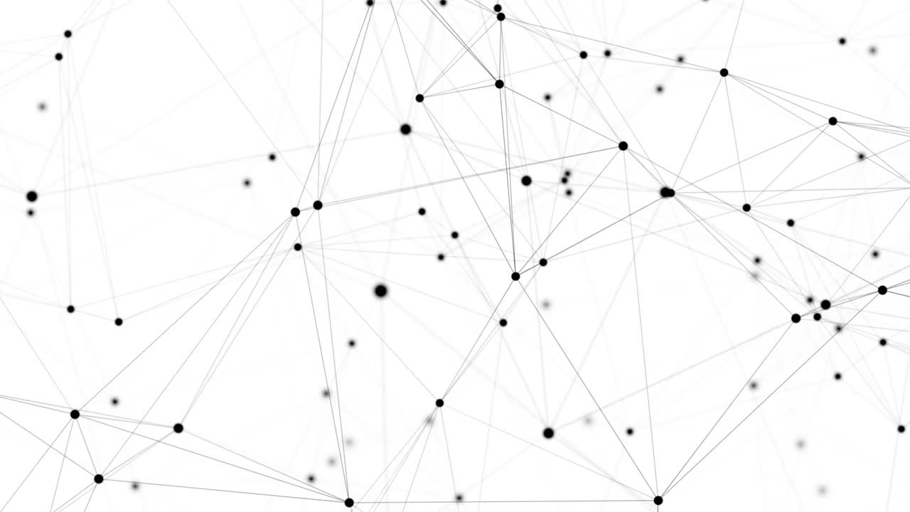 Network animation on white background