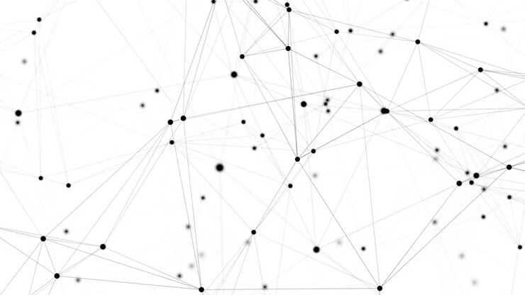 Animazione di rete su sfondo bianco