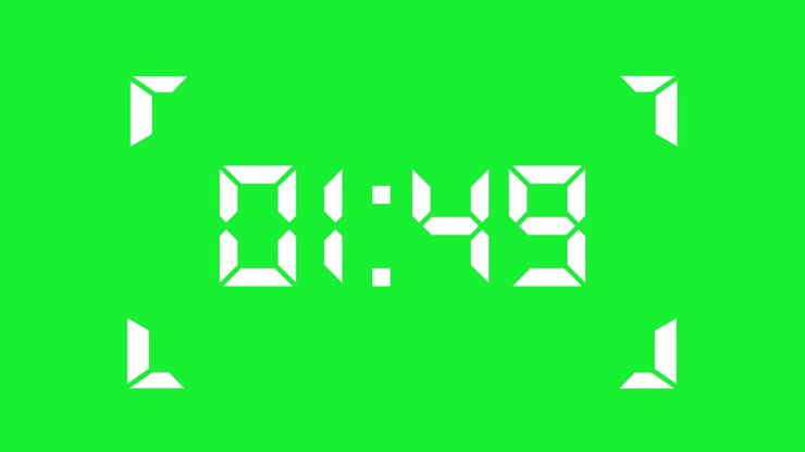Digital Timer or Countdown on Green Screen