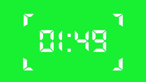 digital timer or countdown on green screen